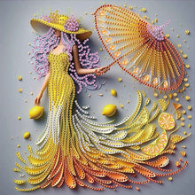 Load image into Gallery viewer, Diamond Painting - Partial Special Shaped - Elegant Umbrella Beauty (30*30CM)