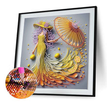 Load image into Gallery viewer, Diamond Painting - Partial Special Shaped - Elegant Umbrella Beauty (30*30CM)