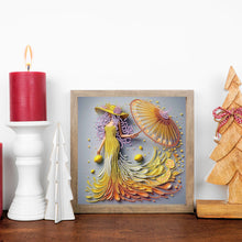 Load image into Gallery viewer, Diamond Painting - Partial Special Shaped - Elegant Umbrella Beauty (30*30CM)