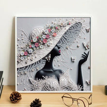 Load image into Gallery viewer, Diamond Painting - Partial Special Shaped - Elegant Black Beauty (30*30CM)