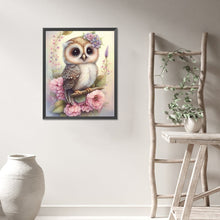 Load image into Gallery viewer, AB Diamond Painting - Full Round - Owl On Flower Branch (40*50CM)
