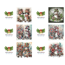 Load image into Gallery viewer, 6PCS DIY Snowman Diamond Art Greeting Cards Congratulations Cards & Gifts