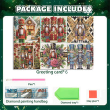 Load image into Gallery viewer, 6PCS DIY Nutcracker Diamond Art Greeting Cards Congratulations Cards & Gifts