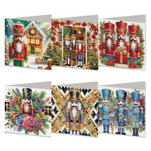 Load image into Gallery viewer, 6PCS DIY Nutcracker Diamond Art Greeting Cards Congratulations Cards & Gifts