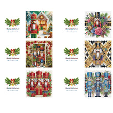 Load image into Gallery viewer, 6PCS DIY Nutcracker Diamond Art Greeting Cards Congratulations Cards & Gifts
