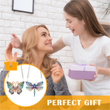 Load image into Gallery viewer, 2pcs 2D Flat DIY Diamond Art Pendant Diamond Painting Set (Butterfly DragonflyB)