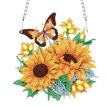 Load image into Gallery viewer, 2pcs 2D Flat DIY Diamond Art Pendant Diamond Painting Set (Flower Butterfly)
