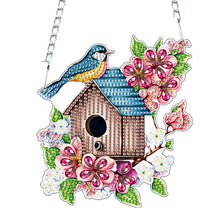 Load image into Gallery viewer, 2pcs 2D Flat DIY Diamond Art Pendant Diamond Painting Set Wall Decor(Bird House)
