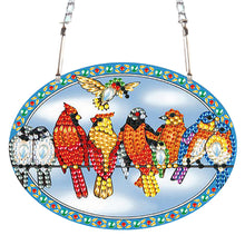 Load image into Gallery viewer, 2pcs 2D Flat DIY Diamond Art Pendant Diamond Painting Set Wall Decor (Cardinal)