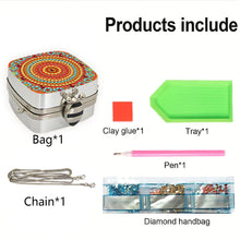 Load image into Gallery viewer, Peacock Diamond Art Storage Case Diamond Painting Mirror Organizer Box for Women