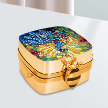 Load image into Gallery viewer, Peacock Diamond Art Storage Case Diamond Painting Mirror Organizer Box for Women