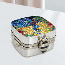 Load image into Gallery viewer, Peacock Diamond Painting Mirror Bag Rhinestone Jewelry Box for Women (Silver)