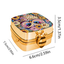 Load image into Gallery viewer, Owl Diamond Painting Mirror Bag Rhinestone Jewelry Box for Women (Gold)