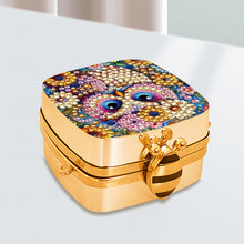 Load image into Gallery viewer, Owl Diamond Painting Mirror Bag Rhinestone Jewelry Box for Women (Gold)