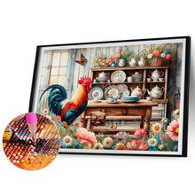Load image into Gallery viewer, Diamond Painting - Full Round - Retro Rooster Kitchen (50*40CM)