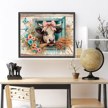 Load image into Gallery viewer, Diamond Painting - Full Round - Retro Farm Cow (50*40CM)