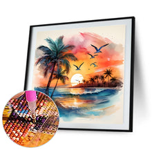 Load image into Gallery viewer, Diamond Painting - Full Round - Coconut Tree Beach (30*30CM)