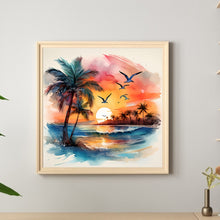 Load image into Gallery viewer, Diamond Painting - Full Round - Coconut Tree Beach (30*30CM)