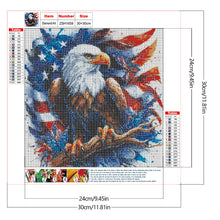 Load image into Gallery viewer, Diamond Painting - Full Round - American Flag Eagle (30*30CM)