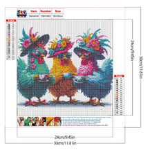 Load image into Gallery viewer, Diamond Painting - Full Round - Funny Chicken (30*30CM)