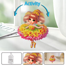 Load image into Gallery viewer, Acrylic Shaking Head Flowery Dress Girl Table Top Diamond Painting Ornament Kits