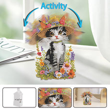 Load image into Gallery viewer, Acrylic Shaking Head Cat Table Top Diamond Painting Ornament Kits for Decor
