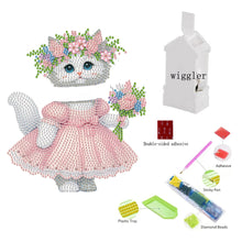 Load image into Gallery viewer, Acrylic Shaking Head Cat Table Top Diamond Painting Ornament Kits for Decor