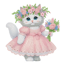 Load image into Gallery viewer, Acrylic Shaking Head Cat Table Top Diamond Painting Ornament Kits for Decor