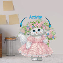 Load image into Gallery viewer, Acrylic Shaking Head Cat Table Top Diamond Painting Ornament Kits for Decor