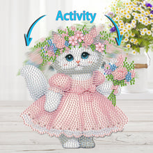 Load image into Gallery viewer, Acrylic Shaking Head Cat Table Top Diamond Painting Ornament Kits for Decor
