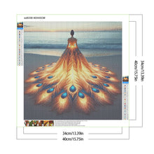 Load image into Gallery viewer, Diamond Painting - Full Round - Feather Skirt Back Girl (40*40CM)