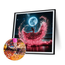 Load image into Gallery viewer, Diamond Painting - Full Round - Dancing Girl Under The Moon (40*40CM)