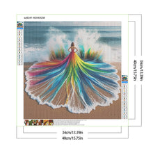 Load image into Gallery viewer, Diamond Painting - Full Round - Rainbow Skirt Back Girl (40*40CM)