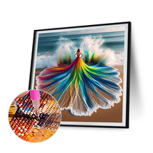 Load image into Gallery viewer, Diamond Painting - Full Round - Rainbow Skirt Back Girl (40*40CM)