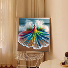 Load image into Gallery viewer, Diamond Painting - Full Round - Rainbow Skirt Back Girl (40*40CM)