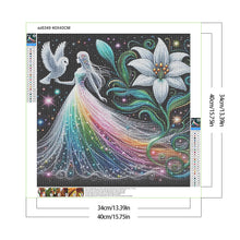 Load image into Gallery viewer, Diamond Painting - Full Round - Girl And Flower (40*40CM)