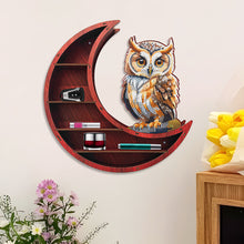 Load image into Gallery viewer, Lunar Design DIY Diamond Painting Wall Shelf for Home Decoration (Owl A)