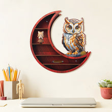 Load image into Gallery viewer, Lunar Design DIY Diamond Painting Wall Shelf for Home Decoration (Owl A)