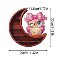 Load image into Gallery viewer, Lunar Design DIY Diamond Painting Wall Shelf for Home Decoration (Owl B)