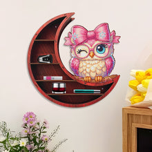 Load image into Gallery viewer, Lunar Design DIY Diamond Painting Wall Shelf for Home Decoration (Owl B)
