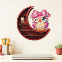 Load image into Gallery viewer, Lunar Design DIY Diamond Painting Wall Shelf for Home Decoration (Owl B)
