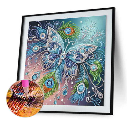 Diamond Painting - Partial Special Shaped - Butterfly (30*30CM)