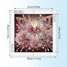 Load image into Gallery viewer, Diamond Painting - Partial Special Shaped - Butterfly (30*30CM)