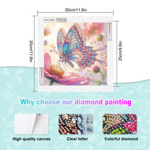 Load image into Gallery viewer, Diamond Painting - Partial Special Shaped - Butterfly (30*30CM)