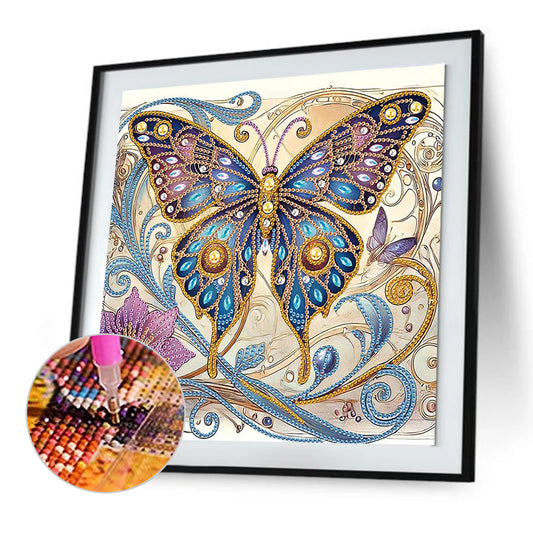Diamond Painting - Partial Special Shaped - Butterfly (30*30CM)