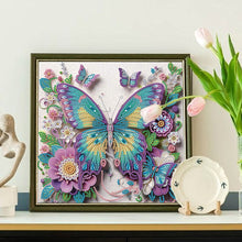 Load image into Gallery viewer, Diamond Painting - Partial Special Shaped - Butterfly (30*30CM)