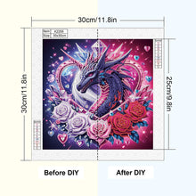 Load image into Gallery viewer, Diamond Painting - Partial Special Shaped - Rose Dragon (30*30CM)