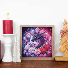 Load image into Gallery viewer, Diamond Painting - Partial Special Shaped - Rose Dragon (30*30CM)