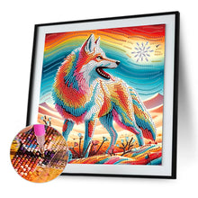 Load image into Gallery viewer, Diamond Painting - Partial Special Shaped - Colorful Wolf (30*30CM)