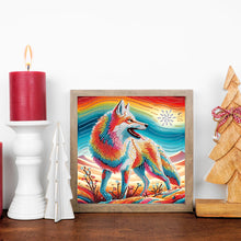 Load image into Gallery viewer, Diamond Painting - Partial Special Shaped - Colorful Wolf (30*30CM)